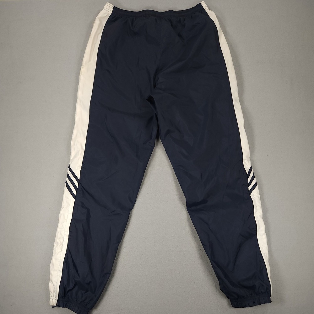 Vintage 2000's Adidas Windbreaker Nylon Blue Track Pants Ankle Zip Men's Size M - Picture 2 of 14